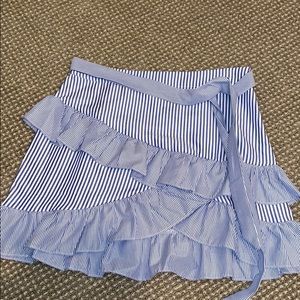 Blue & White Striped skirt
